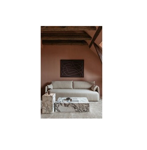 Juego de mesa de centro redonda personalizada, Base de Metal de lujo, losa de roca superior, sala de estar, Hotel, apartamento, muebles, mesa de té, mesa auxiliar - Product Image 1