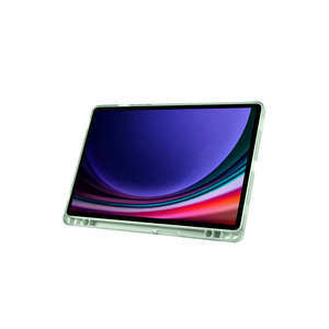 Housse de protection Netzy pour tablette Samsung Galaxy Tab S9 FE, étui à trois volets avec support et emplacement pour stylet, PC+PU, couleur grise, fonction veille/pro. - Product Image 6