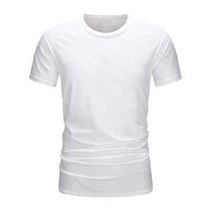 Camiseta de algodón de verano para hombre, Camiseta de cuello redondo informal cómoda de manga corta ajustada a la moda - Product Image 2