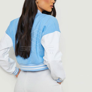 Chaqueta recortada de talla grande para mujer, venta al por mayor, chaqueta recortada sostenible - Product Image 4