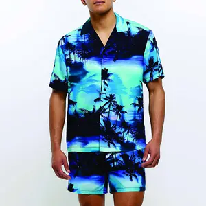 New Design Printing Shirts Men 2023 Summer Blouse Short Sleeve Tops Male Luxury Clothing Famous Brand Men's Blouse Shirt