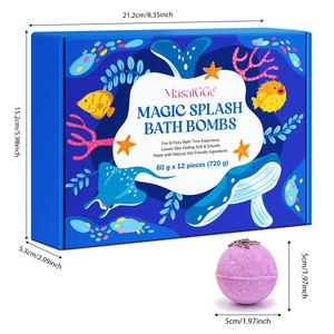 Set di 12 Bombe da Bagno Effervescenti OEM Magic Splash per Bambini, Esperienza Divertente nel Bagno - Product Image 2