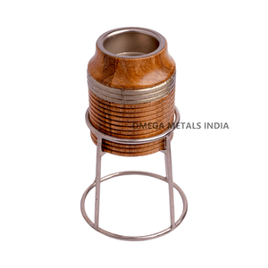 Quemador de Incienso Bakhoor de Acero Inoxidable Marrón Oscuro Hecho a Mano con Soporte de Madera, Decoración Árabe para el Hogar o el Majlis - Product Image 6