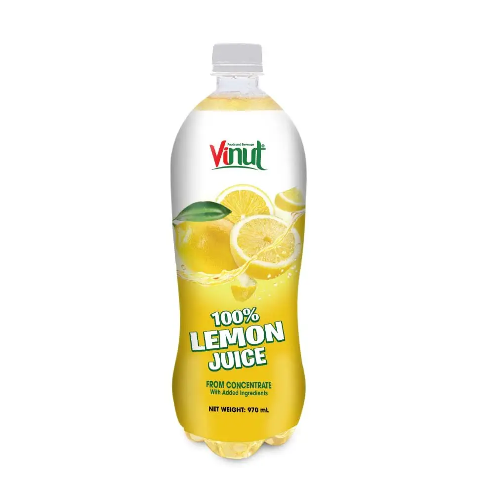 970Ml Botol PET VINUT 100% Konsentrat Lemon Juice Vietnam Konsentrat Direktori Pemasok untuk Minuman Lemon