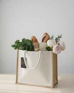 Promotional <b>Medium</b> Ecofriendly Laminated Canvas Custom Color Zipper Closure PP Webbing Handle Durable Blank <b>Tote</b> <b>Bag</b> Custom Logo - Product Image 5