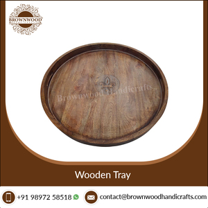 Grand plateau en bois de manguier personnalisé, gris brûlé, couleur lavis, sculpté à la main, plateau de service pour la décoration de la maison, occasions alimentaires - Product Image 3