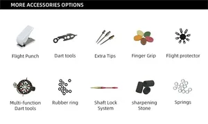 Fléchettes personnalisables en tungstène 18g - 24g avec embouts en acier et conception de vol professionnelle - Product Image 6