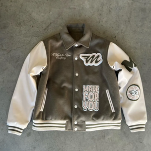 Nueva chaqueta de bombardero de invierno para hombre parche bordado Varsity personalizado invierno Chenille Varsity chaqueta a prueba de viento - Product Image 1