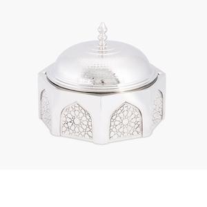 Recién llegado, cazuela de Acabado niquelado Hotpot con asas de diseño brillantes con tapa de forma redondeada, calentador de alimentos - Product Image 3