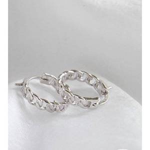 Orecchini Huggie in argento 925 Sterling A07 alla moda con Design floreale in rodio con scatola regalo di Natale religioso con diamanti opalini - Product Image 3