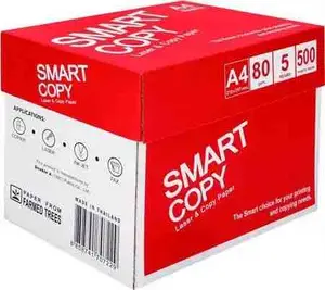 Papel de copia inteligente barato, papel de copia A4, rollo de pulpa de madera 100%, papel de copia A4, 80 GSM