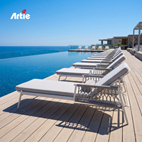 Artie tous temps meubles de jardin aluminium-sunbed moderne hôtel mobilier d'extérieur eau soleil chaise longue chaise pour piscines
