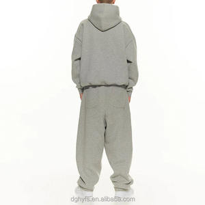 Conjunto Deportivo Informal de Invierno para Hombre, en Felpa, con Diseño de Logotipo Personalizado, Corte Regular, Ropa Deportiva para Gimnasio, Transpirable, Elástico en Cuatro Direcciones - Product Image 6