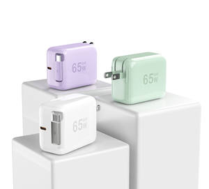 Cargador GaN todo en uno de 65W con cable USB C retráctil, cargador de pared integrado para computadora portátil, teléfono, tableta - Product Image 5