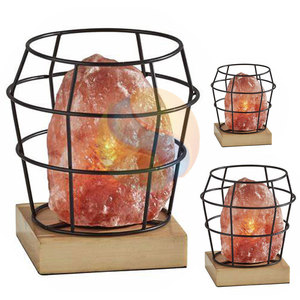 Illuminate <b>Your</b> Space with Our Pure Himalayan Pink Salt Lamp Natural Shape in a High Quality Pure Iron Cage-Sian Enterprises - Product Image 6