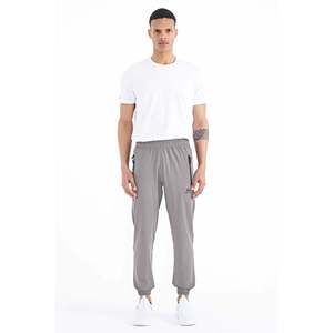Pantalones Deportivos TOMMYLIFE para Hombre, Corte Relajado, con Bolsillos y Cordón Ajustable, de Poliéster y Elastano, con Puños Elásticos - Color Piedra - Product Image 4
