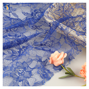 YX946 Francia ligero suave flores poliéster Chantilly encaje vestido tela colorido Multicolor Chantilly encaje tela Textiles - Product Image 6