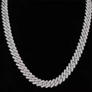 Customized White Real Gold Plated 14mm Heavy Multicolored Cuban <b>Chain</b> Link Necklace <b>for</b> <b>Women</b> and Men - Product Image 1