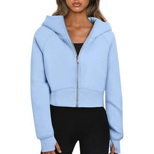 Sudadera con Capucha Corta de Punto de Poliéster/Algodón para Mujer, Diseño con Forro y Logotipo Personalizado, Cuello con Capucha, Temporada de Otoño, Oferta Especial - Product Image 6