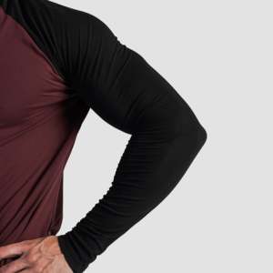 Men's Grey Season Tee with Maroon-Black Pattern Comfortable <b>Undershirt</b> - Product Image 6