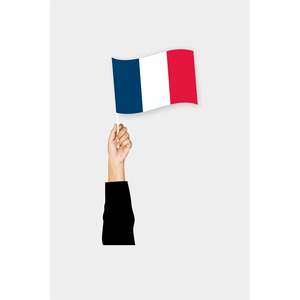 Accessoires d'affichage portatifs pour la France - Drapeau élégant pour une communication visuelle efficace - Product Image 1