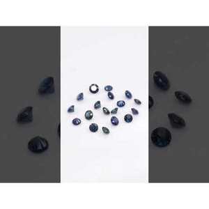Zafiro Azul Natural, Gema Suelta Sin Tratar, 3mm y 3.5mm, Corte Brillante y Ovalado, Calibrado, Redondeado, de Ópalo y Aguamarina - Product Image 3