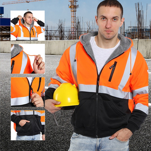 Nouveau style veste de sécurité réfléchissante à manches longues vestes à capuche de sécurité routière pour la construction au prix de gros - Product Image 6