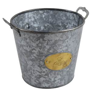 Juego de 3 Macetas Metálicas Ovaladas Galvanizadas Estilo Rústico con Asa de Cuerda para Decoración de Jardín Interior y Exterior - Product Image 3