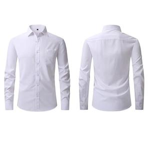 Slim Fit hommes robe chemise à manches longues bureau d'affaires décontracté robe formelle chemises vêtements de plein air hommes vêtements - Product Image 2