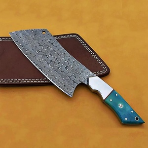 Couteau de chef personnalisé fait main en acier Damas de 10 pouces avec étui en cuir unique, manche élégant, personnalisable, supporté - Product Image 6