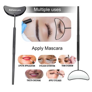 Espejo de Mano Derecha para Pestañas Hecho de Acero Inoxidable Quirúrgico para Extensiones de Pestañas y Aplicación de Pestañas, Espejo para Pestañas de Bahasa Pro - Product Image 1