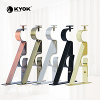 Supports muraux en métal KYOK en forme de U, design moderne, finition noir, or, argent, bronze