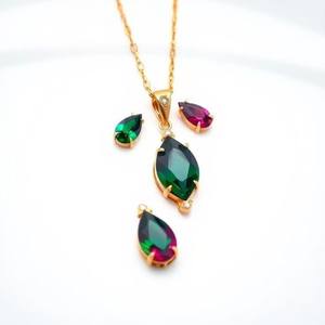 Collar con colgante de gota de agua de Plata de Ley 925 de lujo para mujer, enlace de circón de diamante de moda, chapado en oro, Vintage para fiestas - Product Image 2