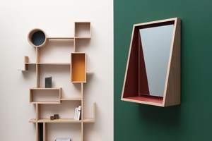 Estante de madera natural hecho a mano, estante decorativo de pared de forma personalizada para el hogar, técnica pulida, decoración colgante de pared - Product Image 2