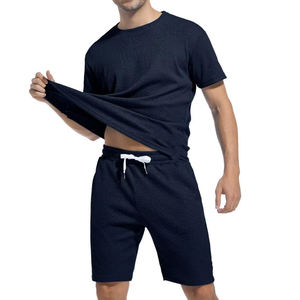 Survêtement d'été 100% coton pour hommes Demi-manches confortables Respirant et décontracté Vente en gros - Product Image 3