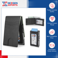 Buatan India Kualitas Terbaik Desain Elegan Tahan Lama Kulit PU Pria Lapisan Poliester Pemblokir RFID Dapat Disesuaikan Untuk Kantor