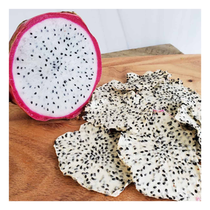 Chips de fruta de dragón seca crujiente Rebanadas de pitaya deshidratada Merienda tropical vegana nutritiva Exportación a granel de Vietnam - Product Image 1