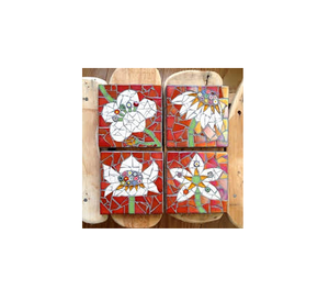 ที่รองแก้วชาทำด้วยมือของอินเดียอุปกรณ์เสริมโมเสคอินอินเดีย - Product Image 5