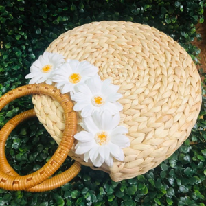 Vente chaude jacinthe d'eau sac à main panier sac naturel jonc de mer sacs de paille à la main jacinthe d'eau sac Design personnalisé sacs à main - Product Image 5