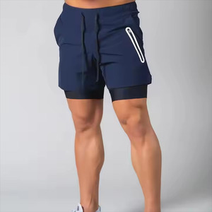 Pantalones Cortos Deportivos Casuales para Hombre, 100% Poliéster, Ecológicos, 2 en 1, con Cordón, Transpirables, Resistentes al Viento, de Secado Rápido, Anti-UV - Product Image 3
