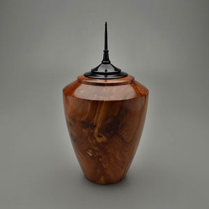 Urne funéraire en bois pour adultes à vendre au prix de gros Urne funéraire faite à la main pour une capacité supérieure de 220 LBS Pot de couleur noire - Product Image 2