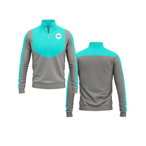Veste quart en polyester durable pour hommes et femmes, vêtements de sport pour jeunes, pull d'équipe à séchage rapide - Product Image 3