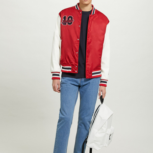 Chaqueta Varsity de Invierno con Cuello Alto, Manga Regular, Cierre de Cremallera, Logotipo Bordado, Satén de la Mejor Calidad, Proveedor OEM - Product Image 2