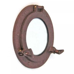 Espejo de pared de ojo de buey de latón de estilo náutico, ventana de barco marítimo montada, decoración interior para el hogar - Product Image 6
