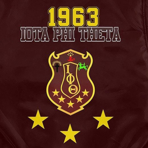 Veste bomber en satin Iota Phi Theta 1963 Fraternity, style universitaire grec, broderie, vêtement d'extérieur - Product Image 4