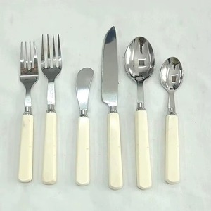 Cheery Red Color Resin Handle Cutlery Set Modern Stainless Steel <b>Flatware</b> for Home Dining Parties Restaurants and Gifting - Product Image 6