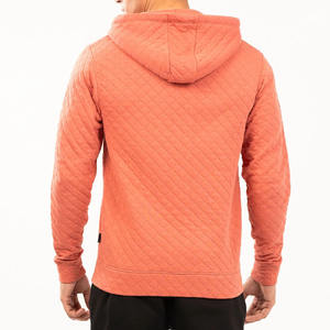 Amazing Design Premium Style 100% Cotton Made Diamond Quilted Zip-Up Custom Logo Streetwear Casual Men Hoodies & Sweatshirts - Product Image 3