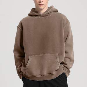 Meilleure vente hommes femmes décontracté surdimensionné à manches longues pull à capuche tricoté blanc sweat automne Logo personnalisé en gros - Product Image 2
