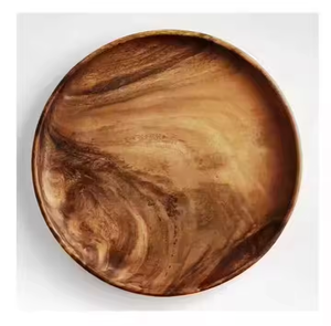 Croissant artisanat fabriqué à la main écologique sûr en bois d'acacia plat de service rectangulaire plat de service en bois d'acacia pour servir - Product Image 2