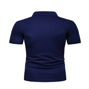 T-shirts populaires de polo de sport en polyester respirant avec impression de manches avec logo personnalisé pour hommes - Product Image 6